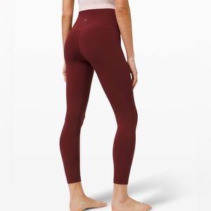 lululemon align leggings 25” - size 6 red merlot